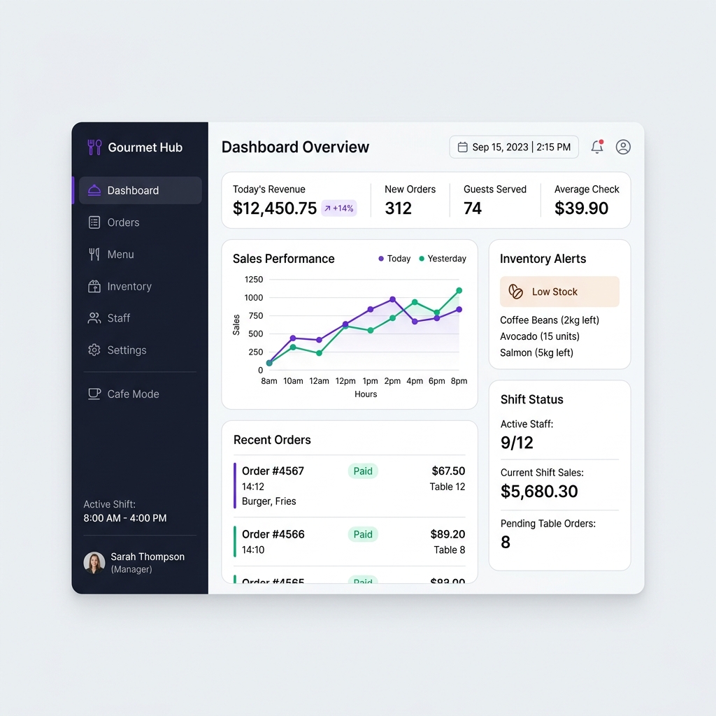 loketiqPOS Dashboard untuk Restoran